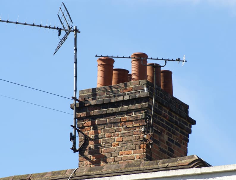 Aerial on roof