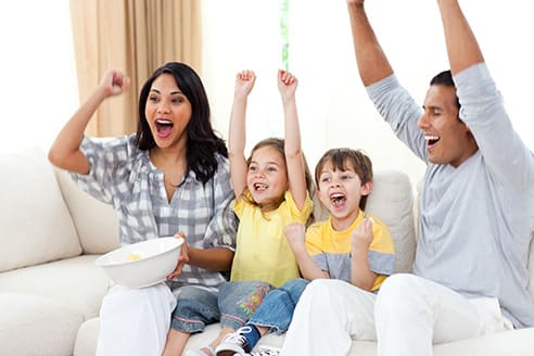 family celebrating