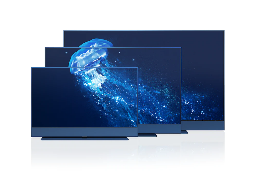 An image of different sized Sky Glass TV’s